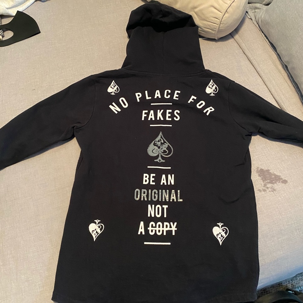 BLACK ZIP UP TRUE PRODIGY HOODIE🤍